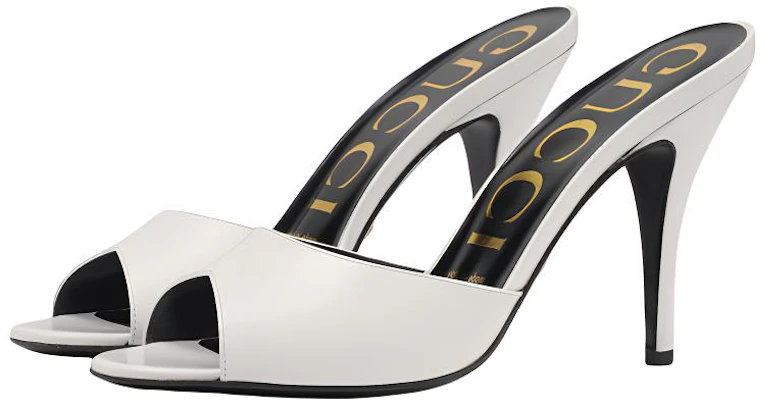 (W) Gucci Sandalias Blancas de Tacón de Aguja Tipo Mule 593389-CLG00-9014 Order (W) Gucci Sandalias Blancas de Tacón de Aguja Tipo Mule 593389-CLG00-9014