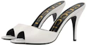 Order (W) Gucci Sandalias Blancas de Tacón de Aguja Tipo Mule 593389-CLG00-9014