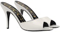 Lookbook (W) Gucci Slip On Tumit Tinggi Selipar 'Putih' 593389-CLG00-9014