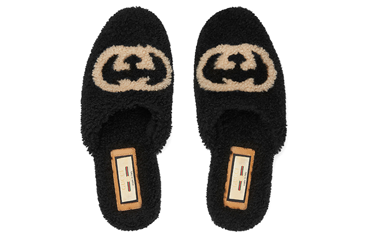 Lookbook (W) Gucci Hausschuhe Interlocking G ''Schwarz'' 658897-D0L00-1046