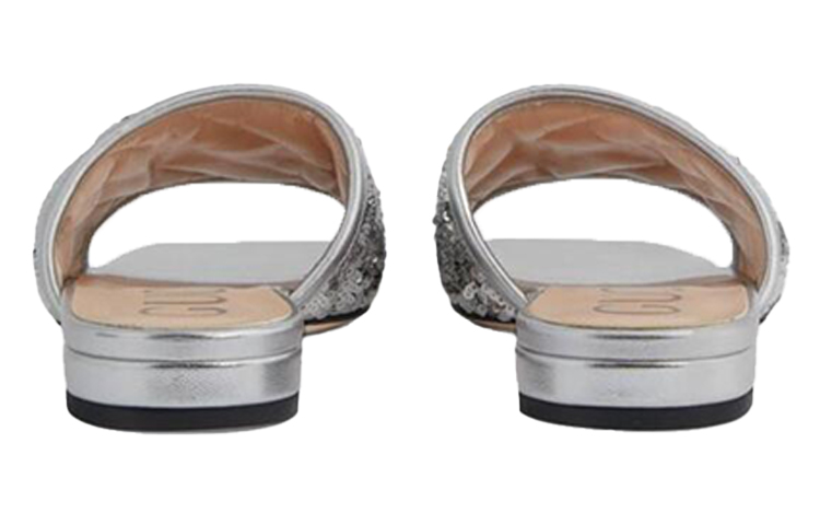Shop (W) 구찌 실버 슬리퍼 (Gucci Silver Slippers) 646552-2MO70-8174
