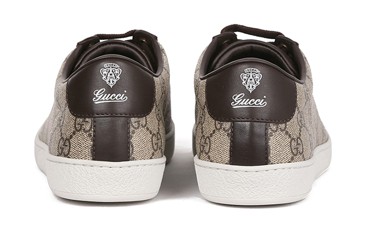 Shop (Women) Gucci Sneaker 'Brown Leather Fashion' 323793-KHN80-9760
