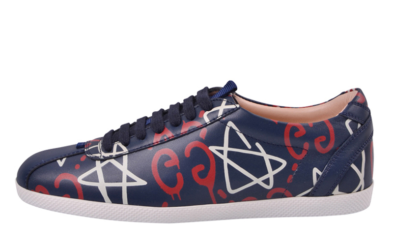 Buy (W) 古驰阿波罗牛皮星星标志GG徽标“海军蓝” 408527-DSV30-4185