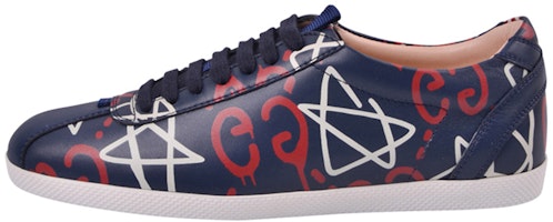 GUCCI 古馳 條紋印花休閒板鞋 女款 深藍色 Buy GUCCI 古馳 條紋印花休閒板鞋 女款 深藍色