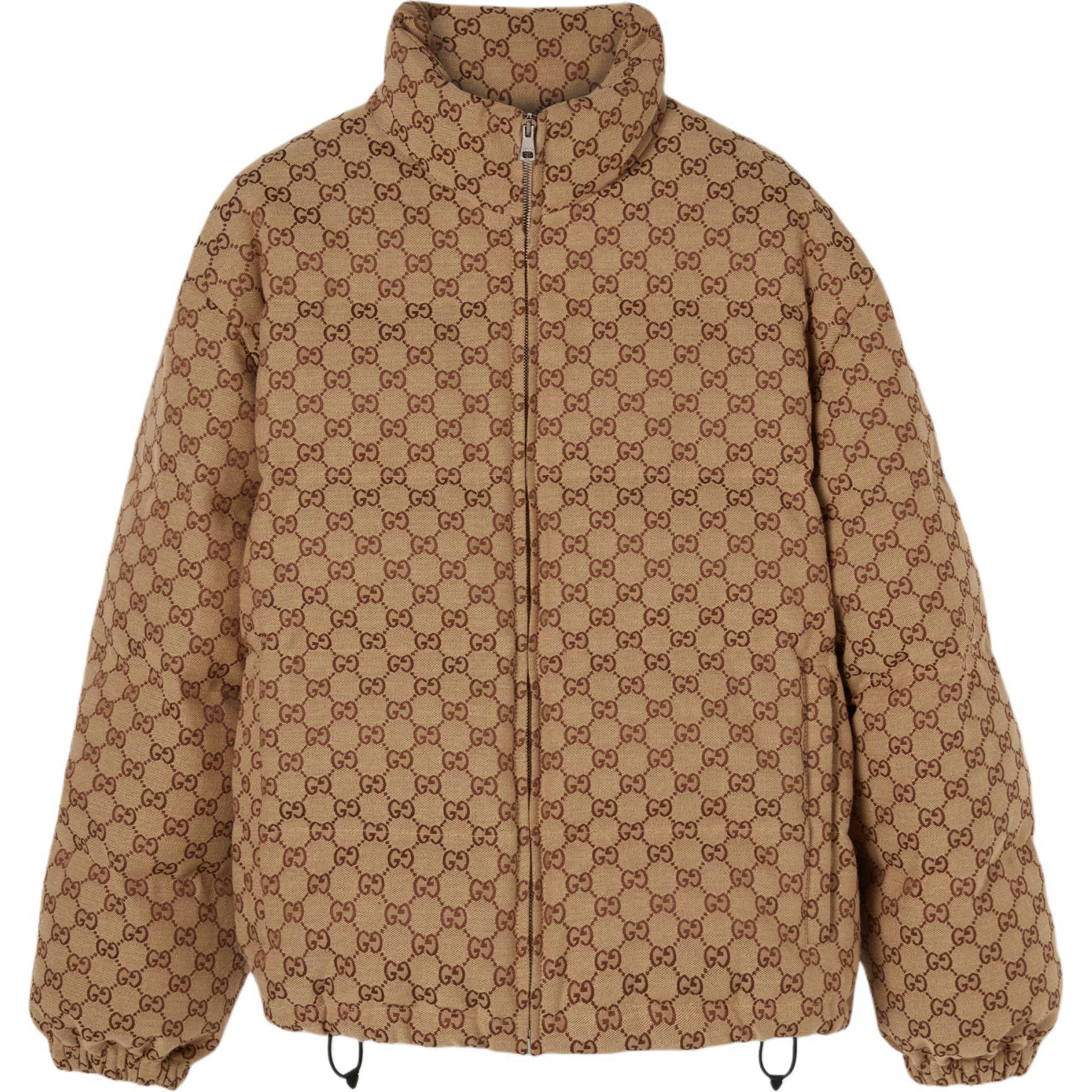 (Women) Gucci Solid Brown Monogram Track Jacket 797451-Z9ABA-2184