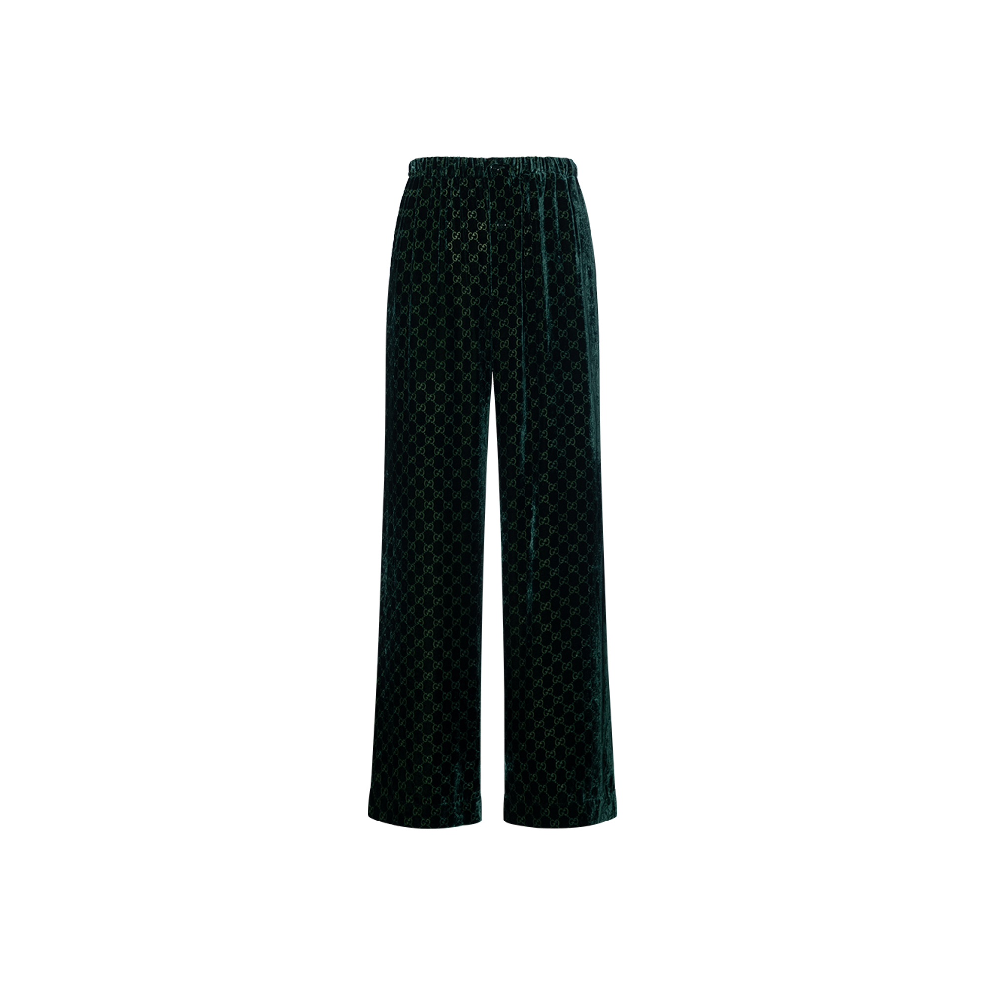 (Women) Gucci Solid Color GG Monogram Straight Leg Pants 676067-ZAHGE-3303