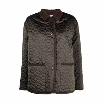 (Women) Gucci Solid Color Logo Patch Reversible Jacket Green 691105-Z8A0F-3632
