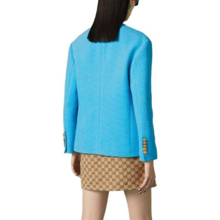 Shop (W) Gucci 素色U領長袖外套 745110-ZANB7-4446