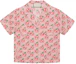 Order (Women) GUCCI Special Edition Pink Bowling Short Sleeve UV Shirt 629004-ZAEYQ-5196