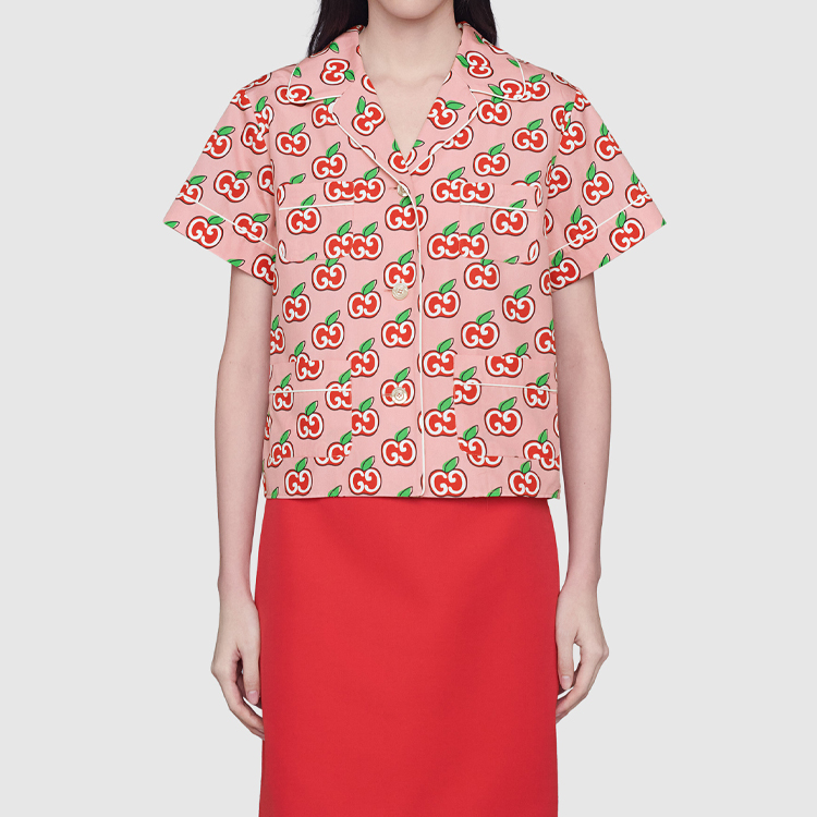 (Women) GUCCI Special Edition Pink Bowling Short Sleeve UV Shirt 629004-ZAEYQ-5196 圖 3
