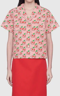 (Women) GUCCI Special Edition Pink Bowling Short Sleeve UV Shirt 629004-ZAEYQ-5196 Lookbook (Women) GUCCI Special Edition Pink Bowling Short Sleeve UV Shirt 629004-ZAEYQ-5196