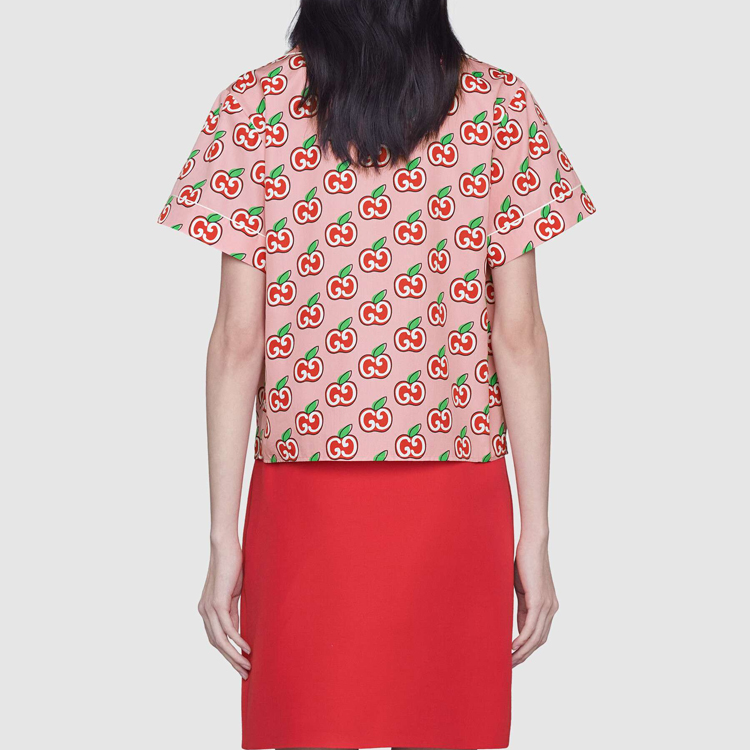 (Women) GUCCI Special Edition Pink Bowling Short Sleeve UV Shirt 629004-ZAEYQ-5196 圖 4