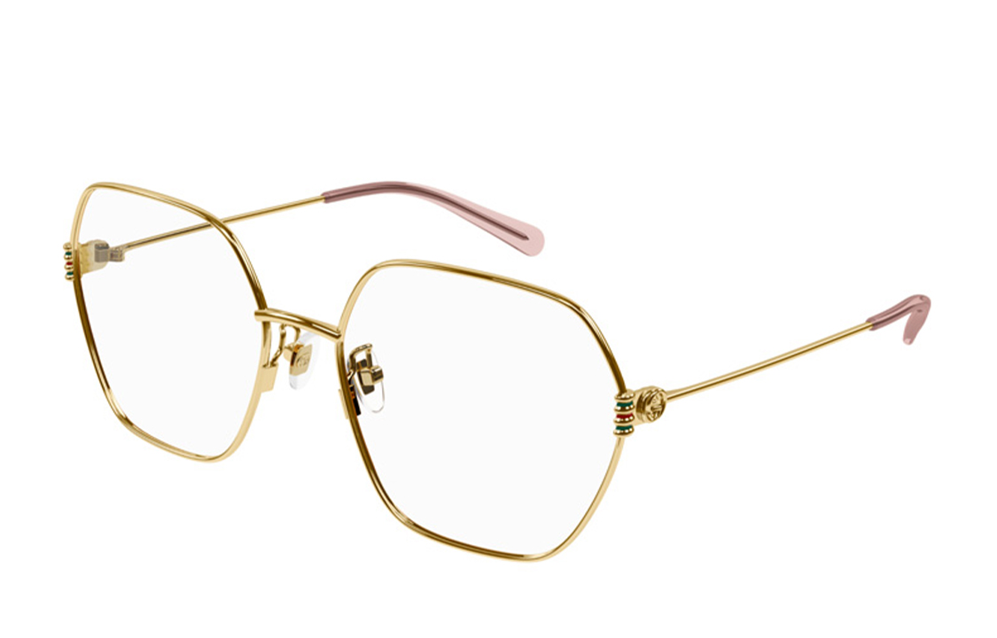 (Women) GUCCI Spring/Summer '23 Vintage Optical Irregular Alloy Glasses Gold Women GG1285O-001