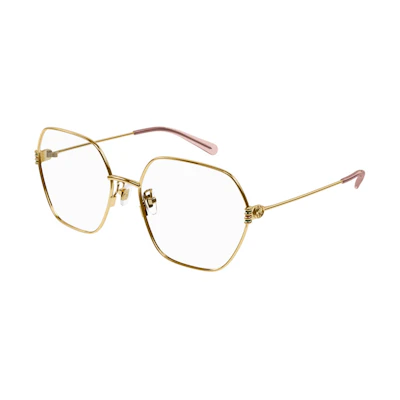 (Women) GUCCI Spring/Summer '23 Vintage Optical Irregular Alloy Glasses Gold Women GG1285O-001