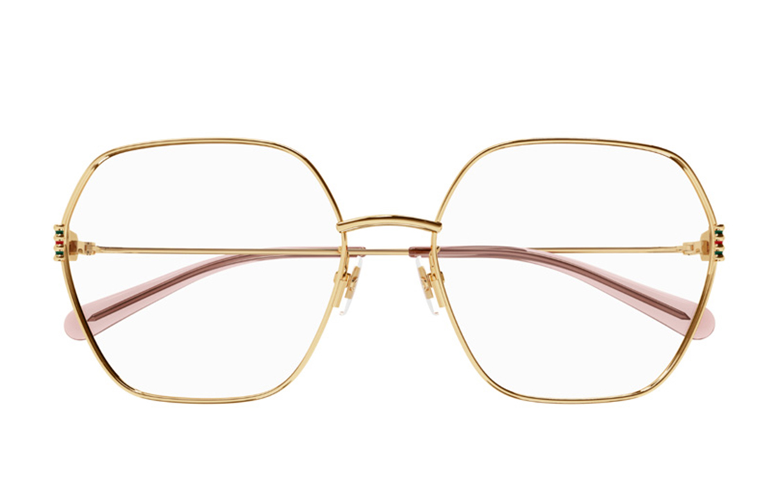 (Women) GUCCI Spring/Summer '23 Vintage Optical Irregular Alloy Glasses Gold Women GG1285O-001 圖 3