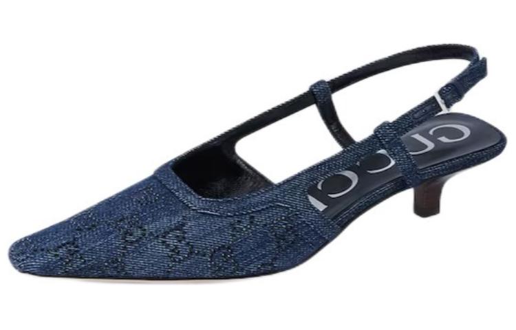 Buy (W) Mocasines Gucci Punta Cuadrada con Hebilla 'Azul' 772417-FACVI-4003