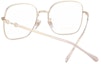 Shop (Women) GUCCI Square Optical Glasses Women Gold/Silver Urban Design Alloy Frame 0883