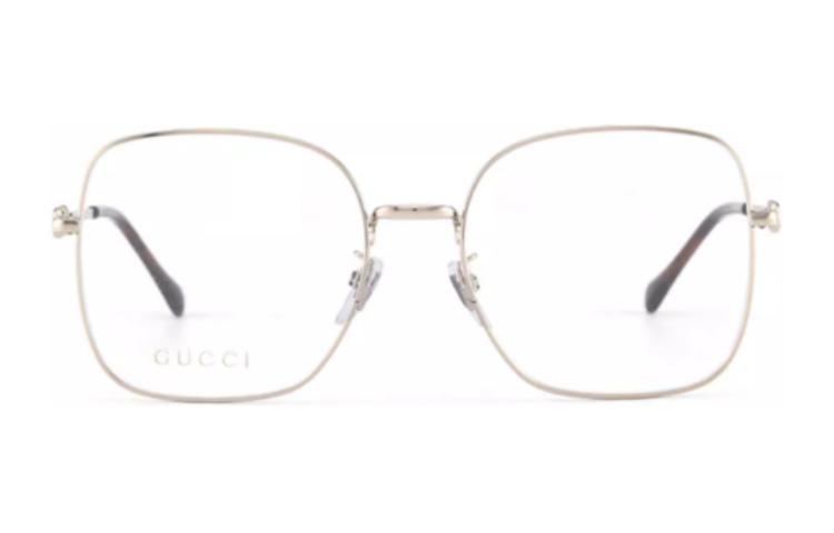Purchase (Women) GUCCI Square Optical Glasses Women Gold/Silver Urban Design Alloy Frame 0883