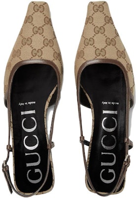 (W) Gucci GG Slingback Ballet Flat 'Beige Ebony' Sepatu Wanita Coklat 762420-KY980-9763 Lookbook (W) Gucci GG Slingback Ballet Flat 'Beige Ebony' Sepatu Wanita Coklat 762420-KY980-9763