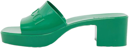 (Women) Gucci Square Toe Open Back Slide 'Green' 624730-J8700-3727 (Women) Gucci Square Toe Open Back Slide 'Green' 624730-J8700-3727