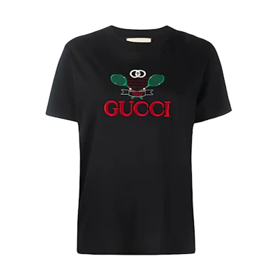 (Women) Gucci SS20 Logo Cotton Short Sleeve T-Shirt Black 580762-XJBHP-1082