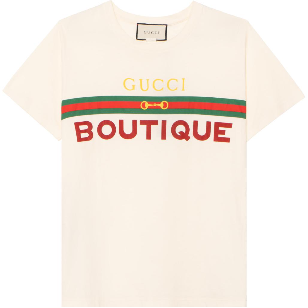 (Women) Gucci SS20 T-Shirt, Equestrian Print, Beige, Boutique Edition 615044-XJCKY-7136