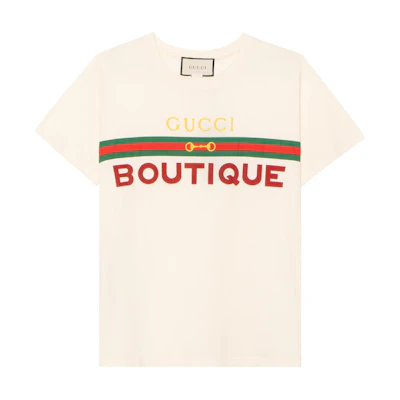 (Women) Gucci SS20 T-Shirt, Equestrian Print, Beige, Boutique Edition 615044-XJCKY-7136