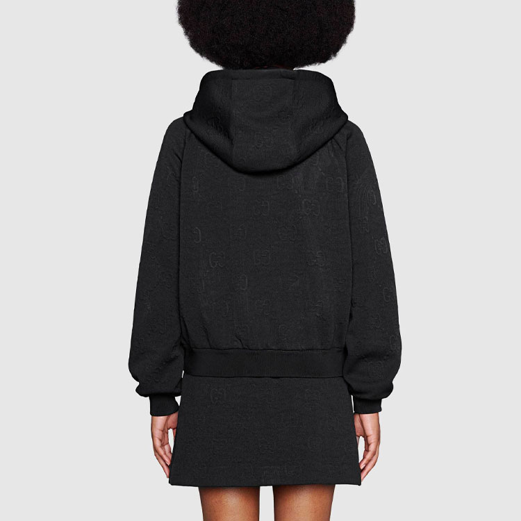 (Women) GUCCI SS21 Black GG Jacquard Knit Hoodie 661783-XJDEM-1000 圖 5