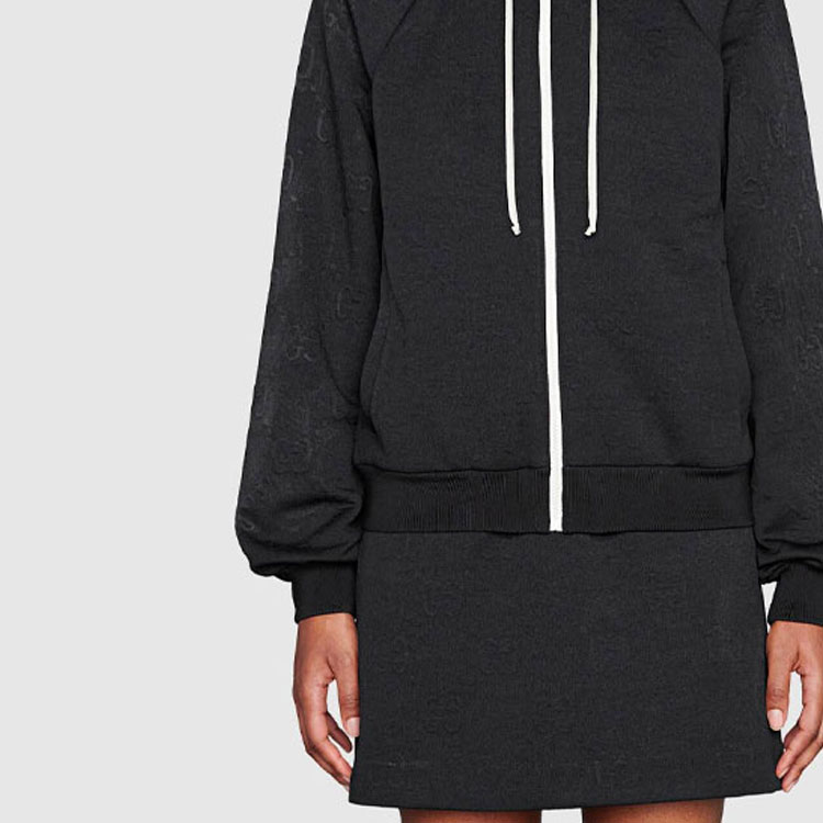 (Women) GUCCI SS21 Black GG Jacquard Knit Hoodie 661783-XJDEM-1000 圖 6