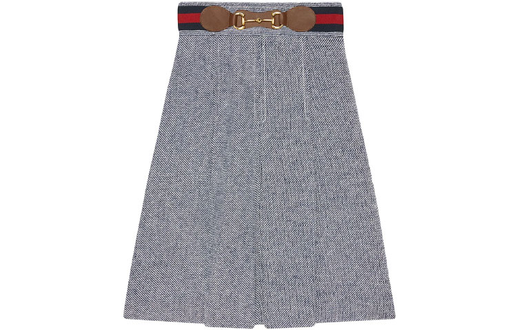 (Women) GUCCI SS21 Grey Pleated Casual Dress with Horsebit Details. 643509-Z8AM0-4447 圖 2