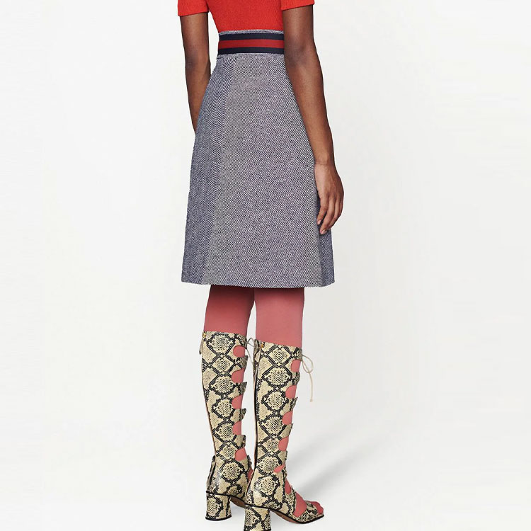 (Women) GUCCI SS21 Grey Pleated Casual Dress with Horsebit Details. 643509-Z8AM0-4447 圖 5