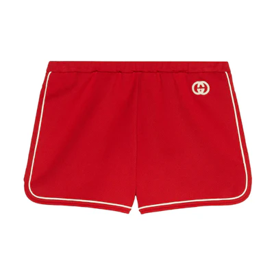 (Women) Gucci SS21 Interlocking G Knit Shorts Red 661772-XJDEL-6127