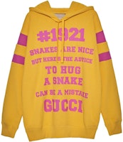 (Women) Gucci SS22 1921 Collection Yellow Printed Hoodie 683276-XJD3E-7256 (Women) Gucci SS22 1921 Collection Yellow Printed Hoodie 683276-XJD3E-7256