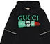 Details for (W) グッチ SS22 ブラック ロゴ プリント パーカー プルオーバー スウェットシャツ 743404-XJFIX-1082