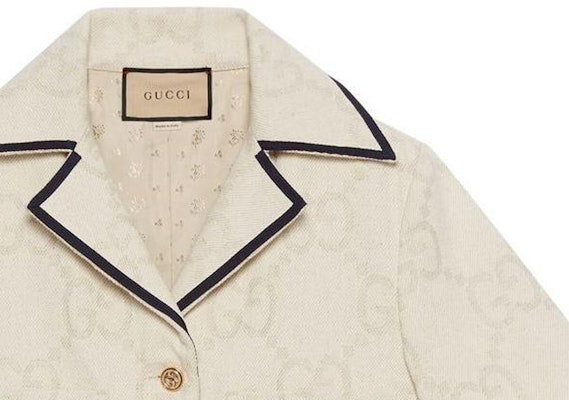 (W) GUCCI SS22 杏色GG圖案與條紋短外套. 691840-XDBX2-9207 Shop (W) GUCCI SS22 杏色GG圖案與條紋短外套. 691840-XDBX2-9207