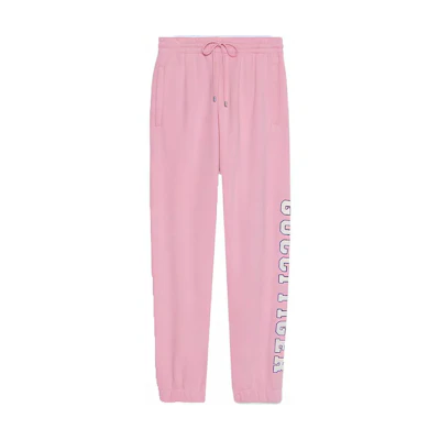 (Women) GUCCI SS22 Pink Knit Cotton Jogger Sweatpants. 681145-XJD3Y-5904