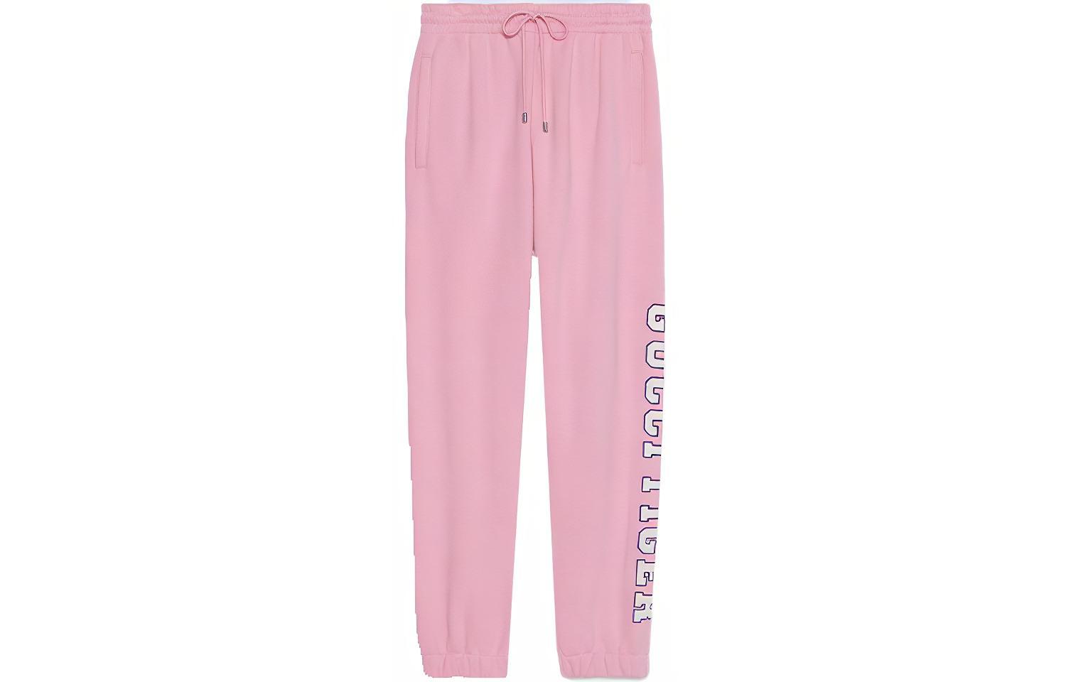 Order (W) GUCCI SS22 ピンクニットコットンジョガースウェットパンツ 681145-XJD3Y-5904