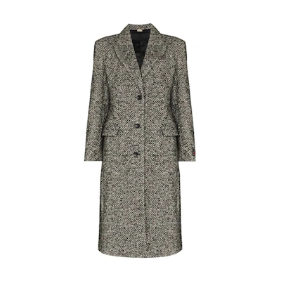 (Women) GUCCI SS22 Yellow Long Loose-Fit Single-Breasted Coat Jacket Casual. 674000-ZAEAP-1043