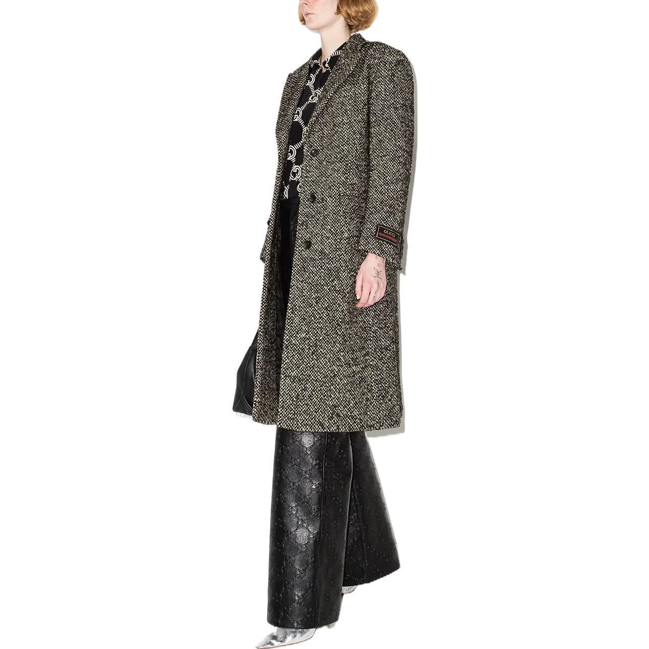 Purchase (W) GUCCI SS22 黃色寬鬆單排扣休閒外套大衣 674000-ZAEAP-1043