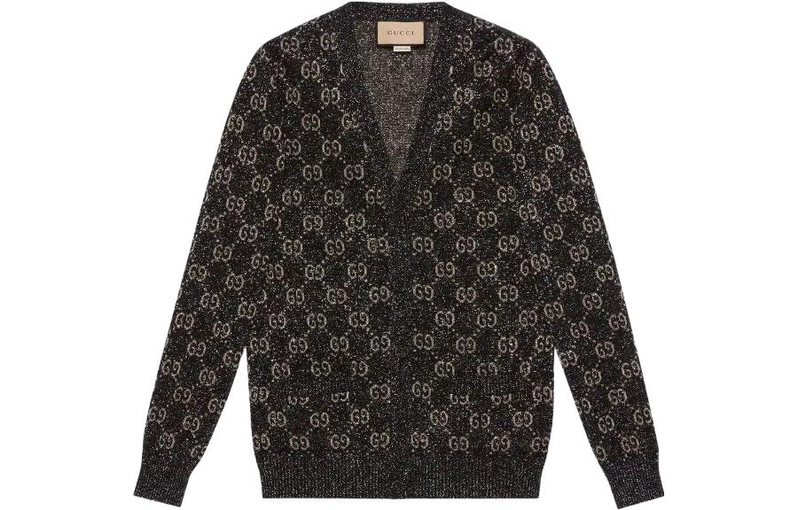 (Women) GUCCI SS22 Aria Fashion GG Monogram Single-Breasted Knit Cardigan Women Black. 678434-XKB54-1284 圖 2