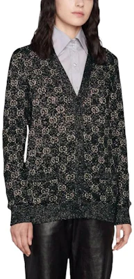 (W) GUCCI SS22 Aria Fesyen Cardigan Rajut GG Monogram Wanita Hitam. 678434-XKB54-1284 Shop (W) GUCCI SS22 Aria Fesyen Cardigan Rajut GG Monogram Wanita Hitam. 678434-XKB54-1284