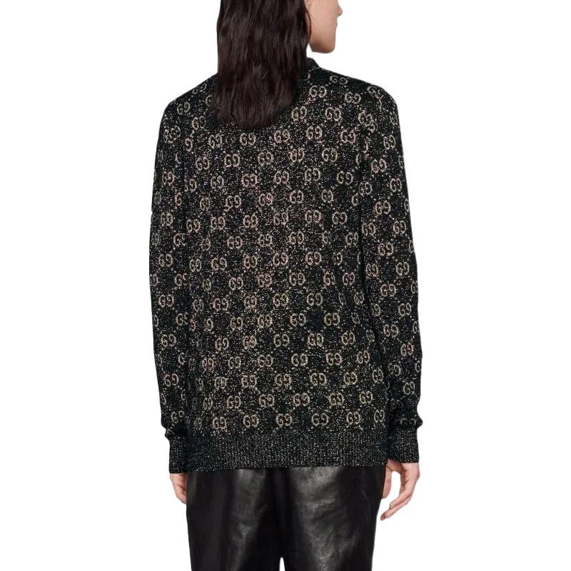 (Women) GUCCI SS22 Aria Fashion GG Monogram Single-Breasted Knit Cardigan Women Black. 678434-XKB54-1284 圖 5