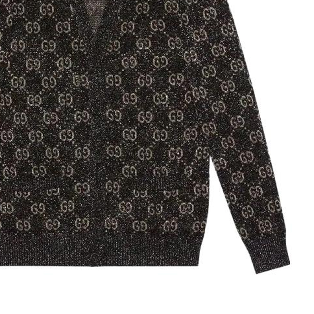 (Women) GUCCI SS22 Aria Fashion GG Monogram Single-Breasted Knit Cardigan Women Black. 678434-XKB54-1284 圖 7