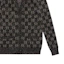Sizing (W) GUCCI SS22 Aria Fesyen Cardigan Rajut GG Monogram Wanita Hitam. 678434-XKB54-1284