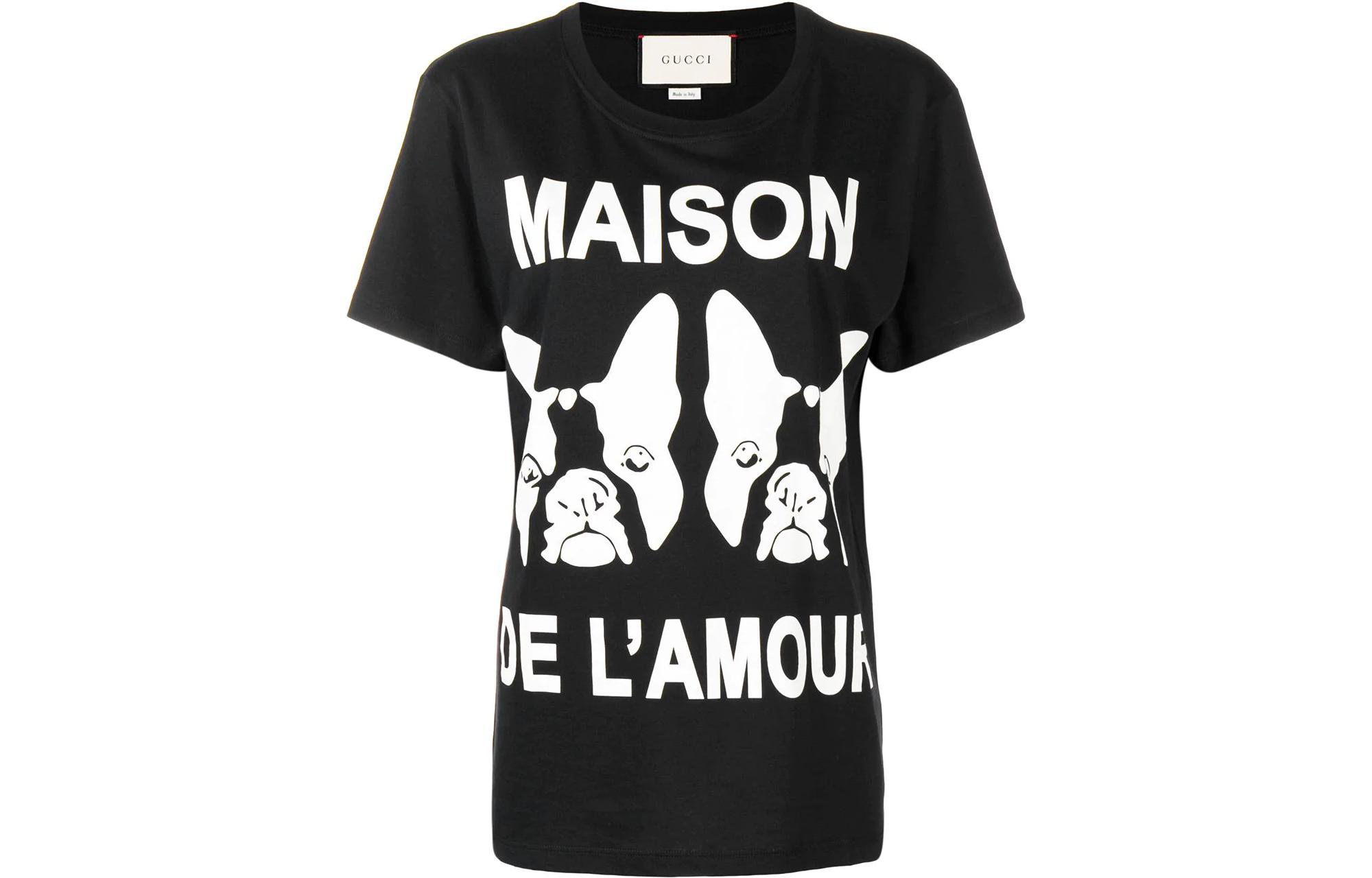 (Women) Gucci SS22 Black Animal Alphabet Print T-Shirt 492347-X3P09-1955