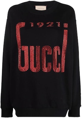 (W) Gucci SS22 黑色水晶标志长袖圆领卫衣 617964XJD3I-1043 Buy (W) Gucci SS22 黑色水晶标志长袖圆领卫衣 617964XJD3I-1043