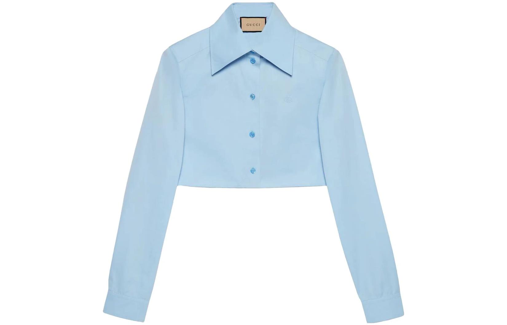 (Women) Gucci SS22 Blue Long Sleeve Sun Protection Shirt 691439-ZAI75-4910