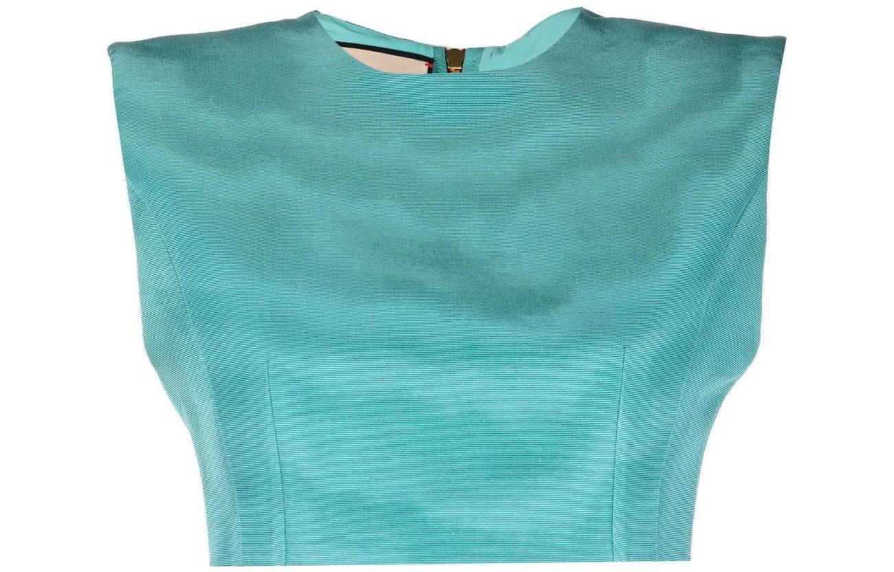 (Women) Gucci SS22 Blue Sleeveless Padded Shoulder Vest 683131-ZAIGV-3221