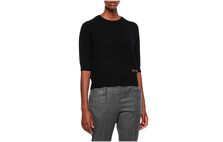 (Women) Gucci SS22 Cashmere Knit Mid-Sleeve Sweater in Solid Color 628389-XKBH9-1043