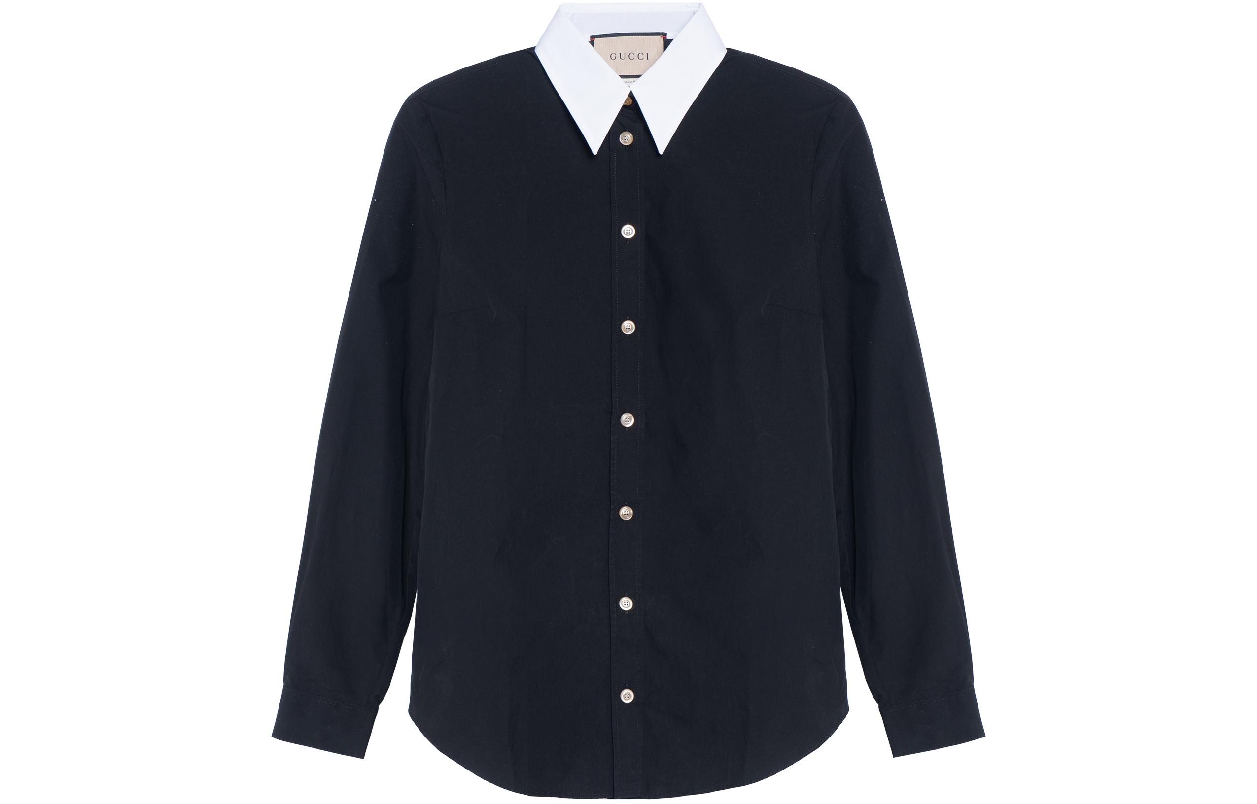 (Women) Gucci SS22 Colorblock Long Sleeve Sun Protection Shirt Women Black 686545-ZLC02-1043